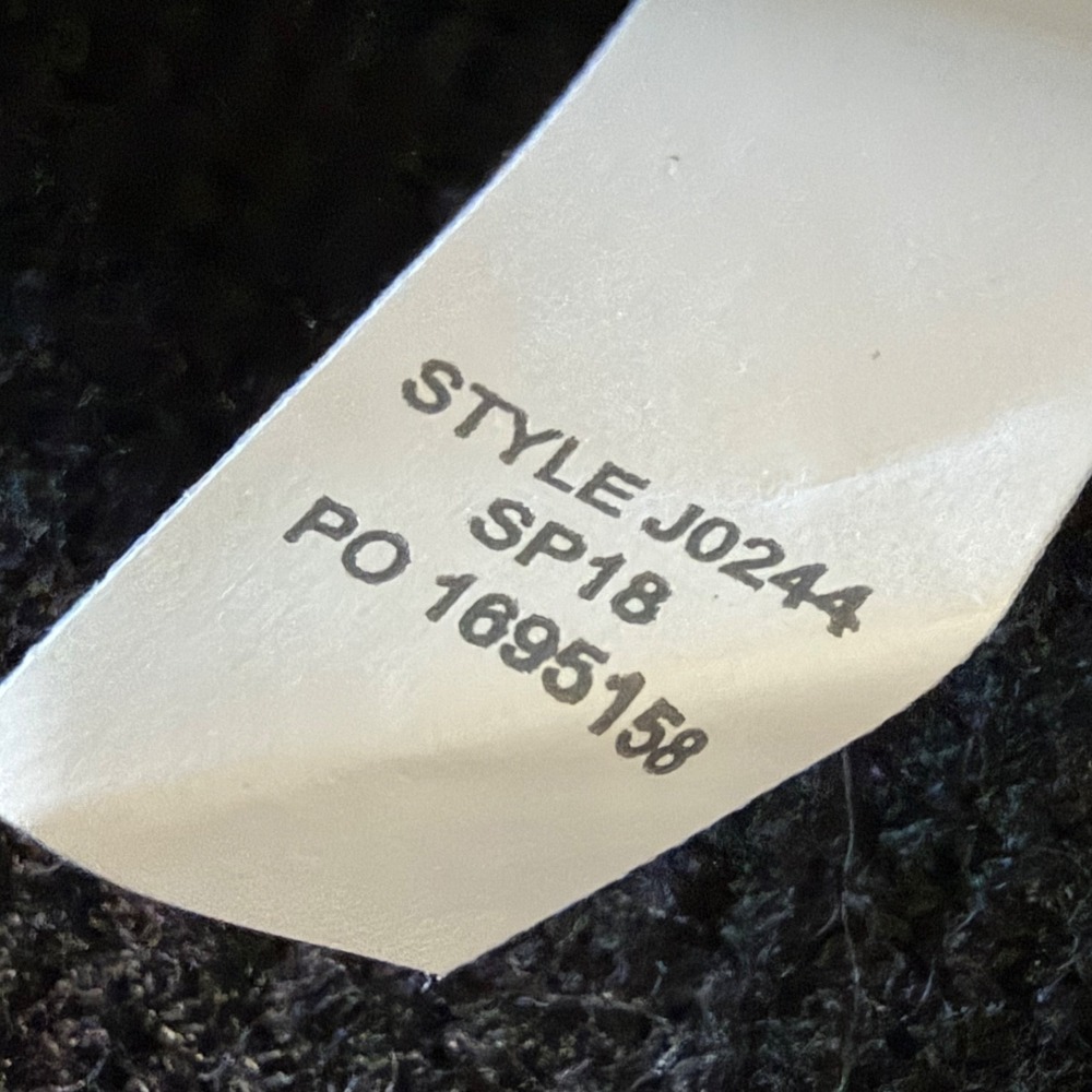 J Crew Sophie Sweater Blazer Women M Merino Wool Blend Black Open Front - Picture 6 of 7